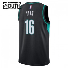 NBA Børn Trøje Portland Trail Blazers Yang Hansen 2025-26 Nike City Edition Sort Swingman